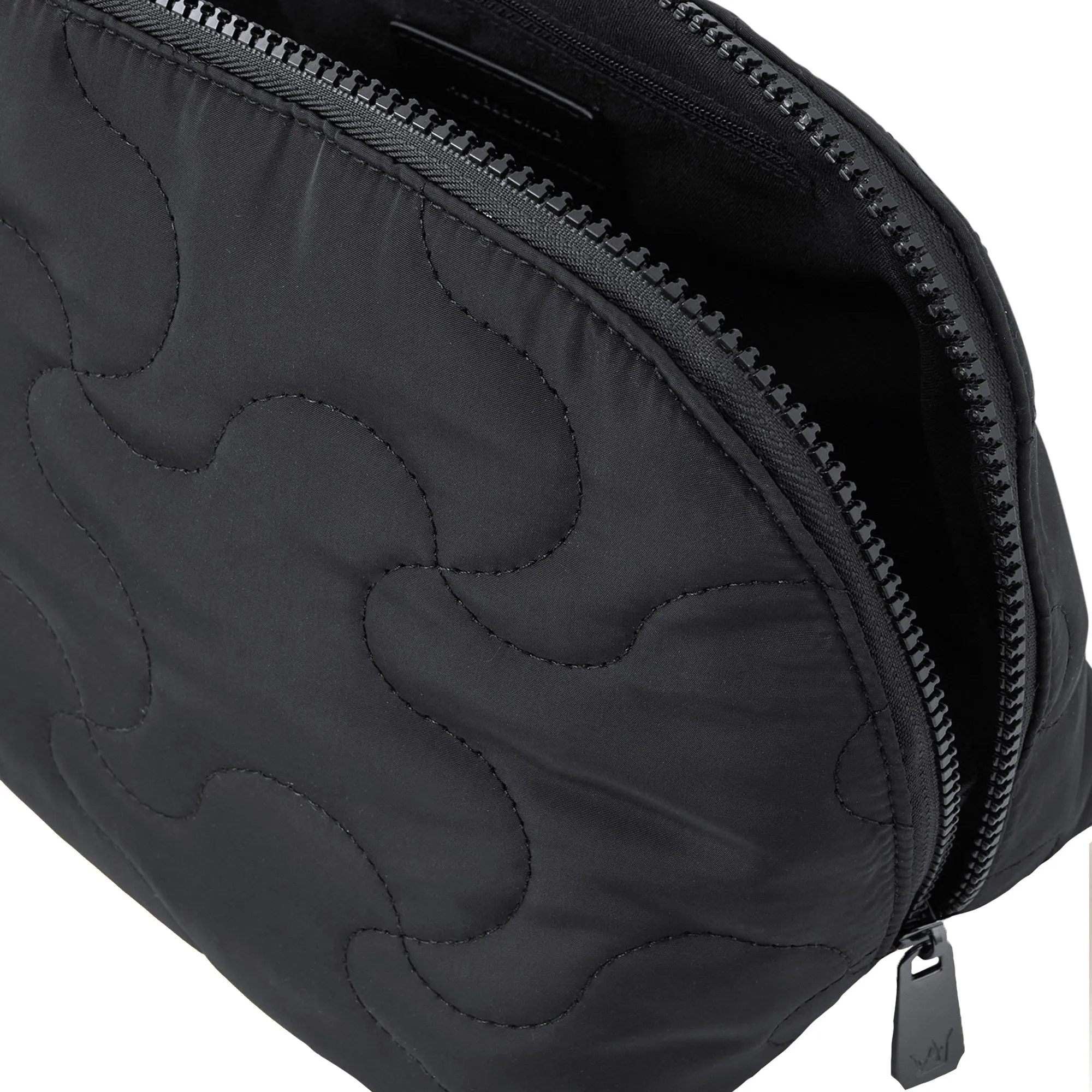 Accessorize London Women's Black Quilted Wash Bag