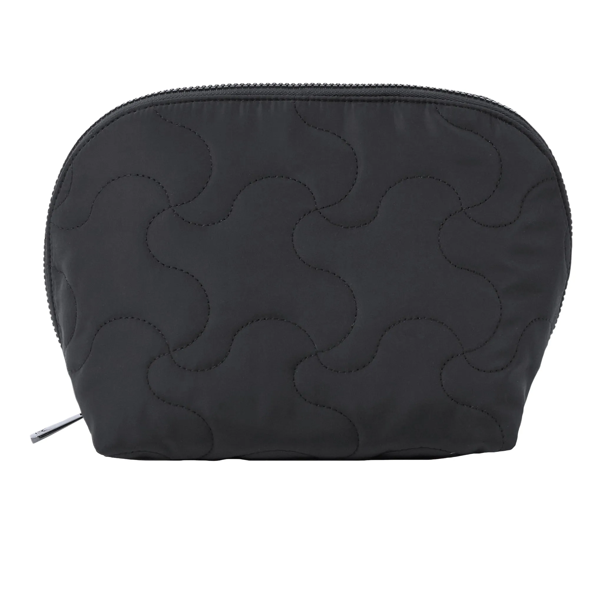 Accessorize London Women's Black Quilted Wash Bag