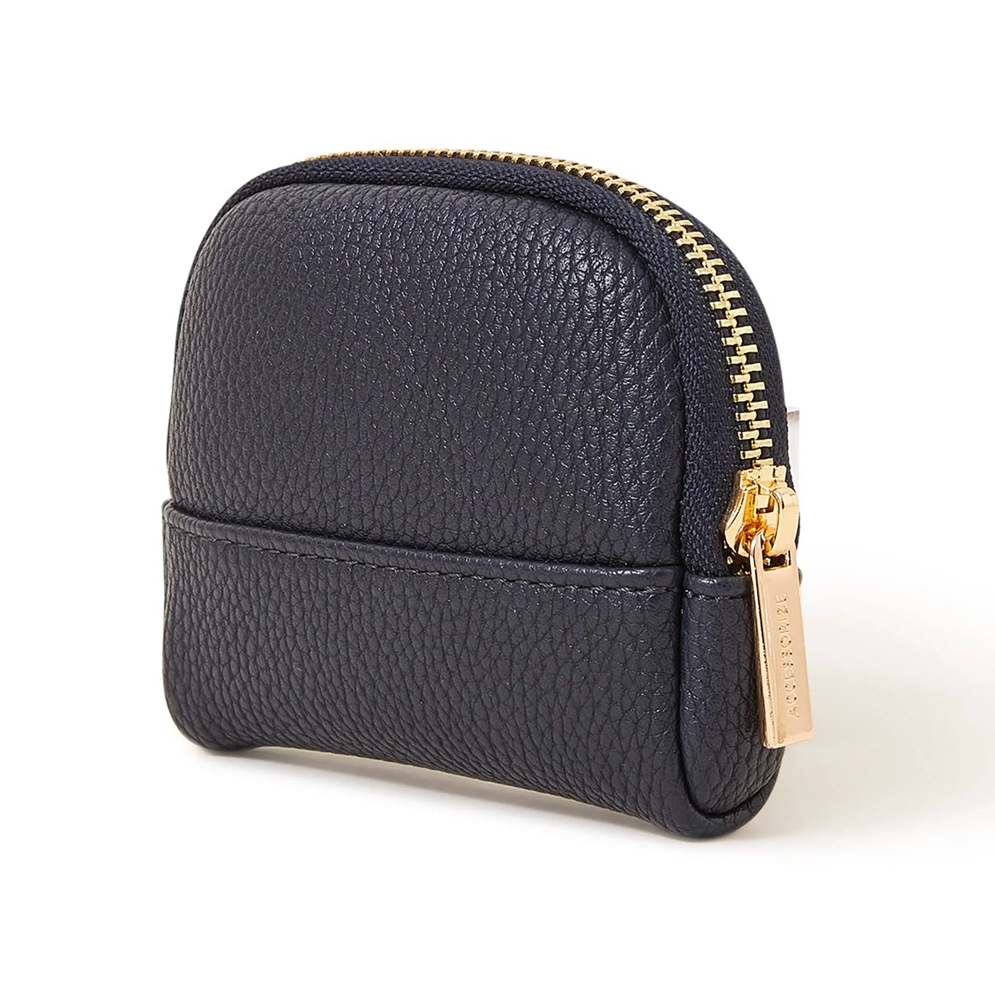 Accessorize London Women's Faux Leather Navy Soft Crescent Coin Purse