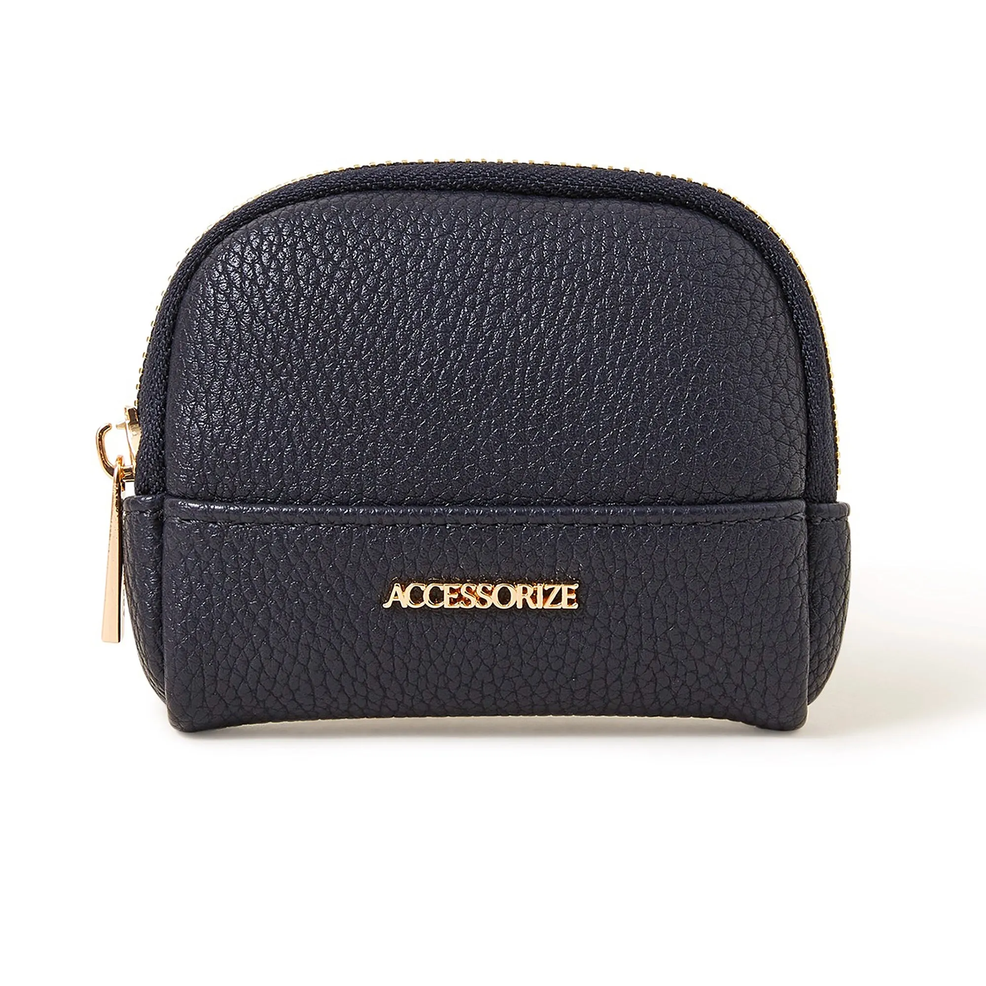 Accessorize London Women's Faux Leather Navy Soft Crescent Coin Purse