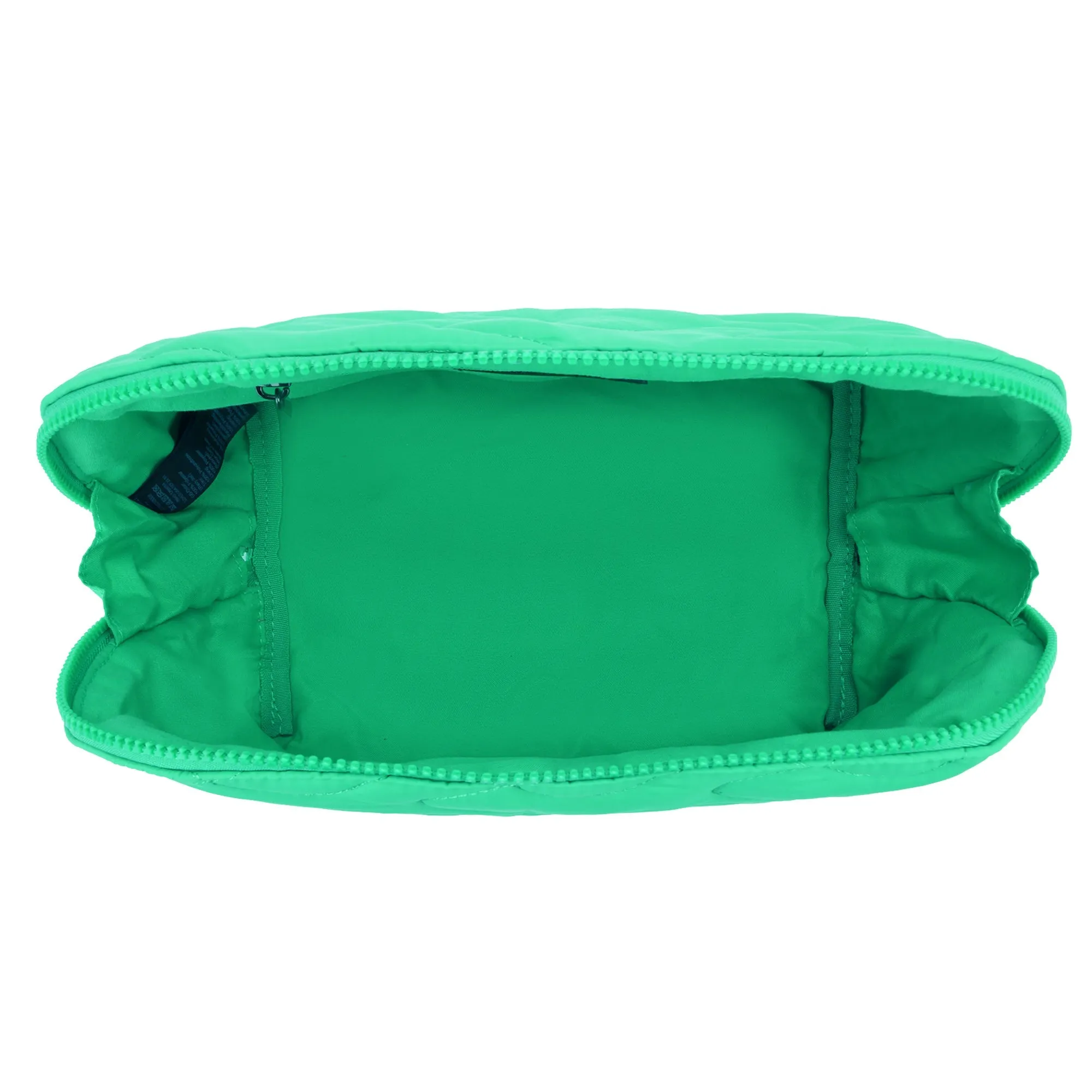 Accessorize London Women's Green Quilted Wash Bag