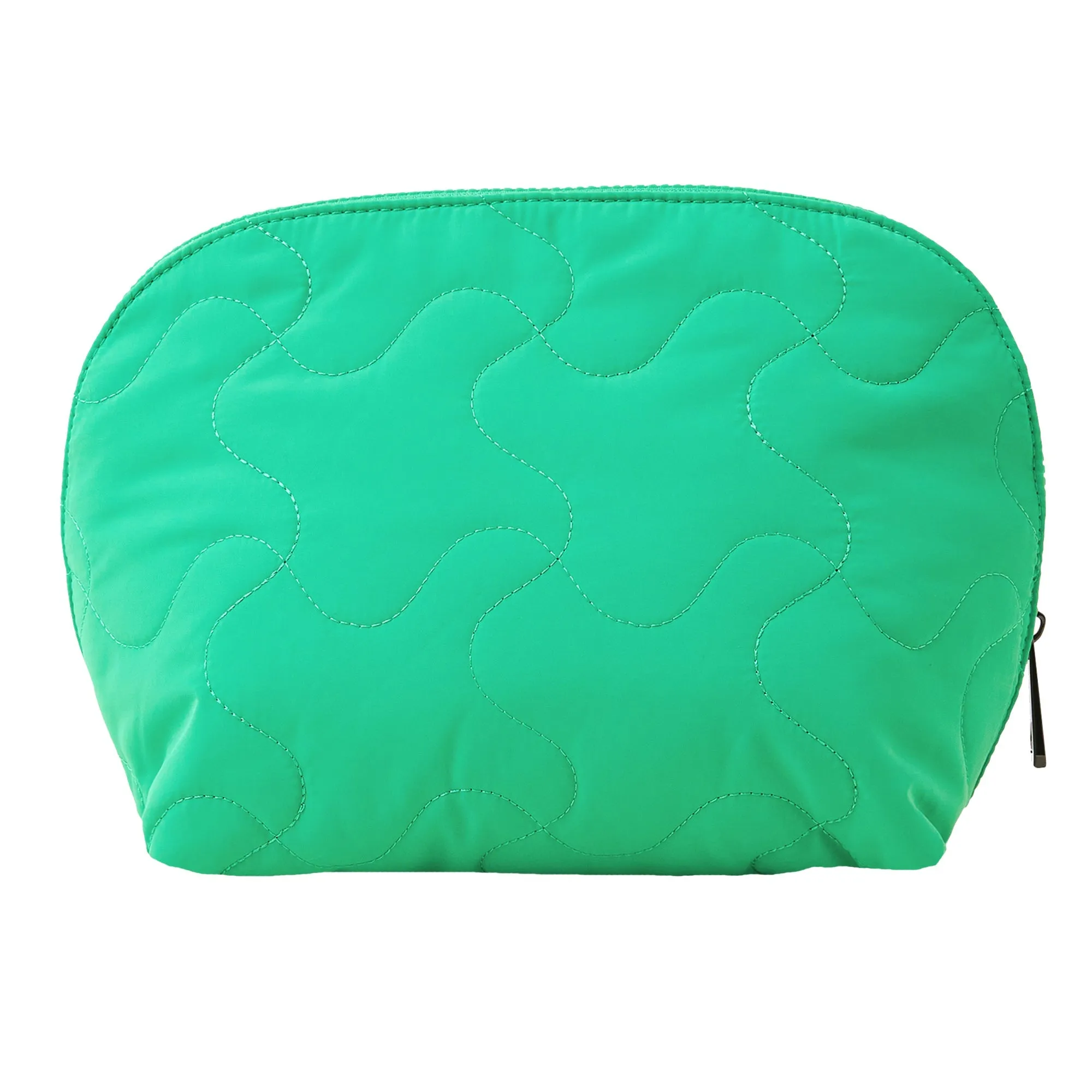 Accessorize London Women's Green Quilted Wash Bag