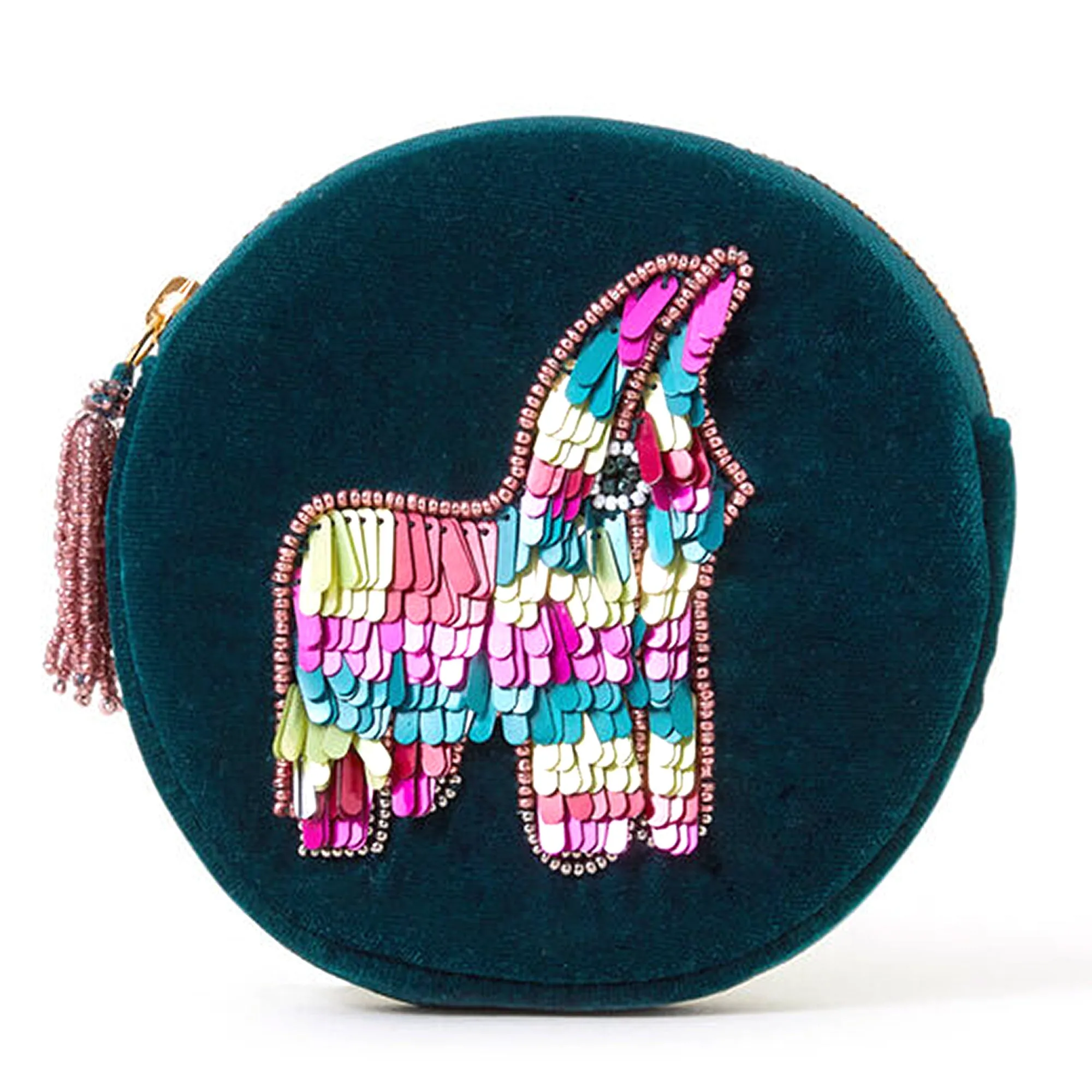 Accessorize London Women's Teal Pinata Circle Coin Purse