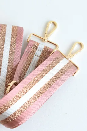 AHDORNED LIGHT PINK/GOLD STRIPE STRAP