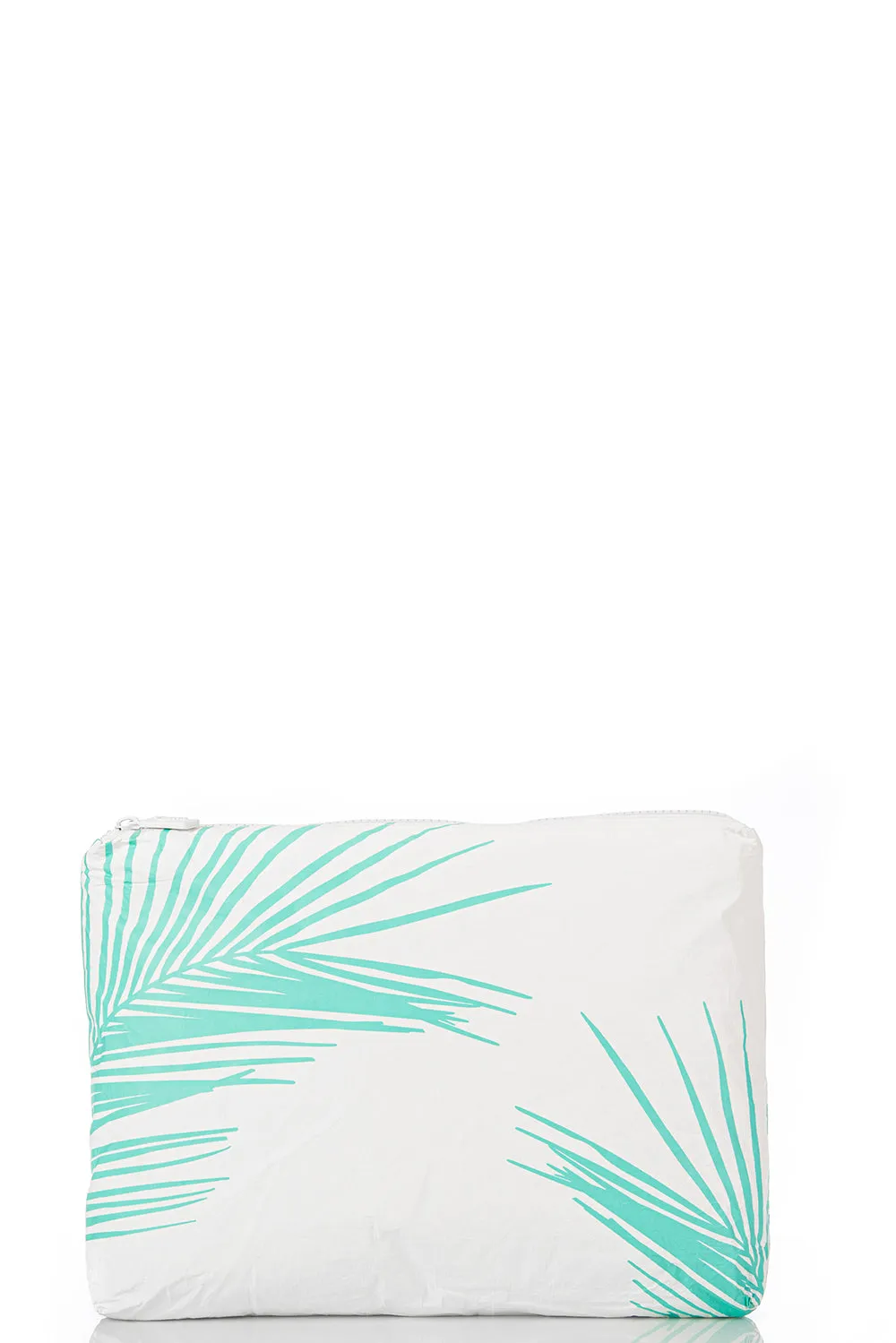 ALOHA Collection Mid Fronds Pouch in Neon Turquoise