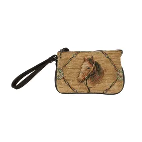 American West Bits and Bridle Tapestry Leather Horse Event Bag