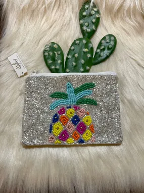 Beaded Pineapple coin clutch purse