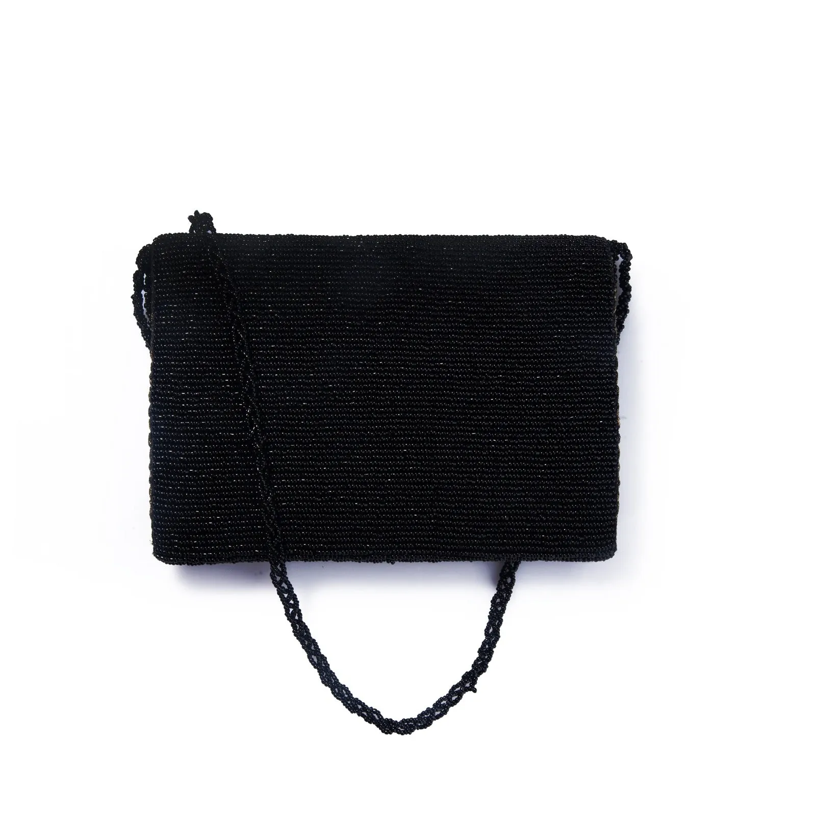 BEADS BLACK CLUTCH