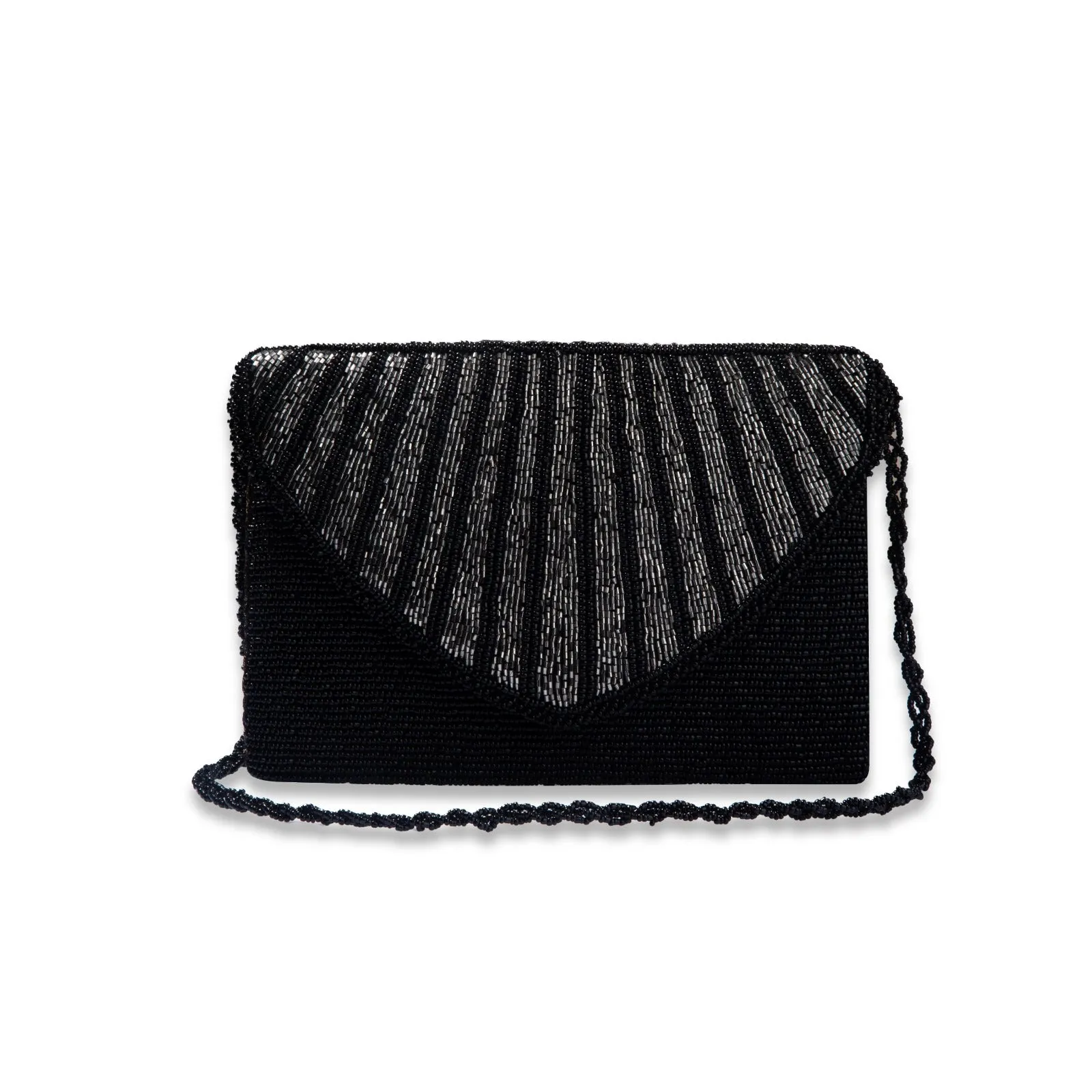 BEADS BLACK CLUTCH