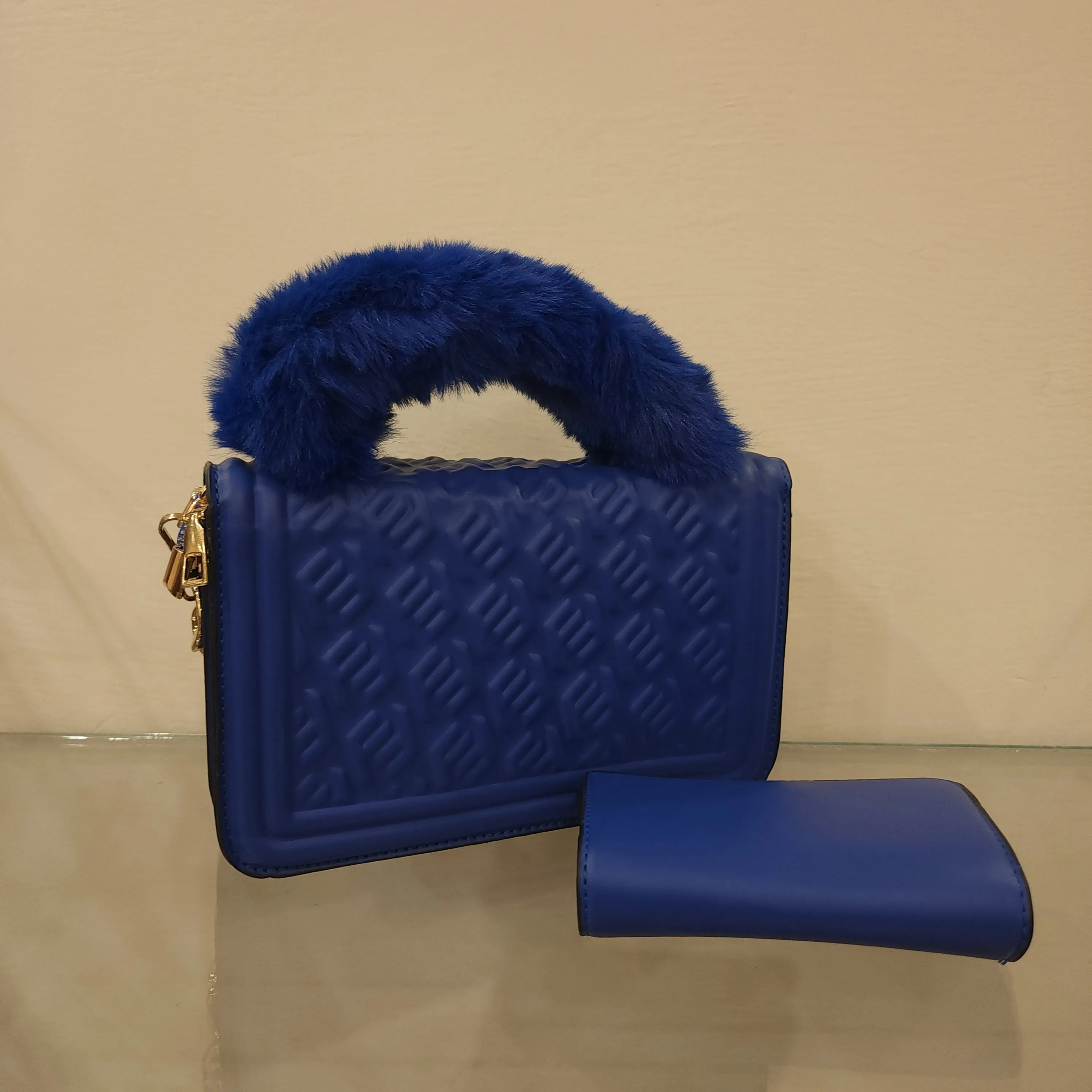 Blue Two Pcs Handbag