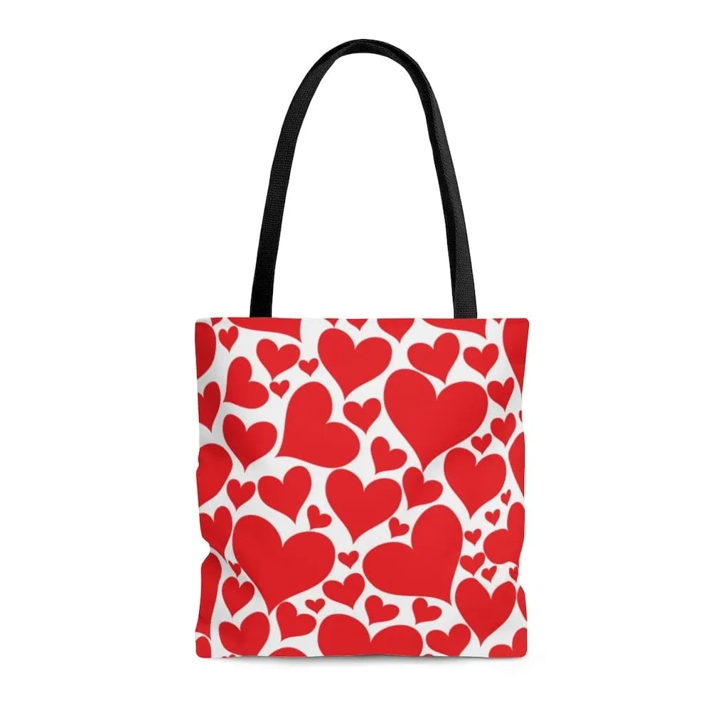 Canvas Tote Bag / Love Red Hearts - B174269