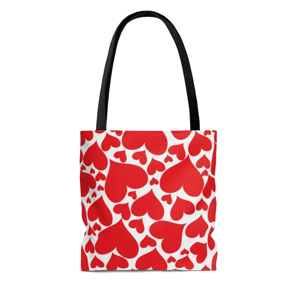 Canvas Tote Bag / Love Red Hearts - B174269