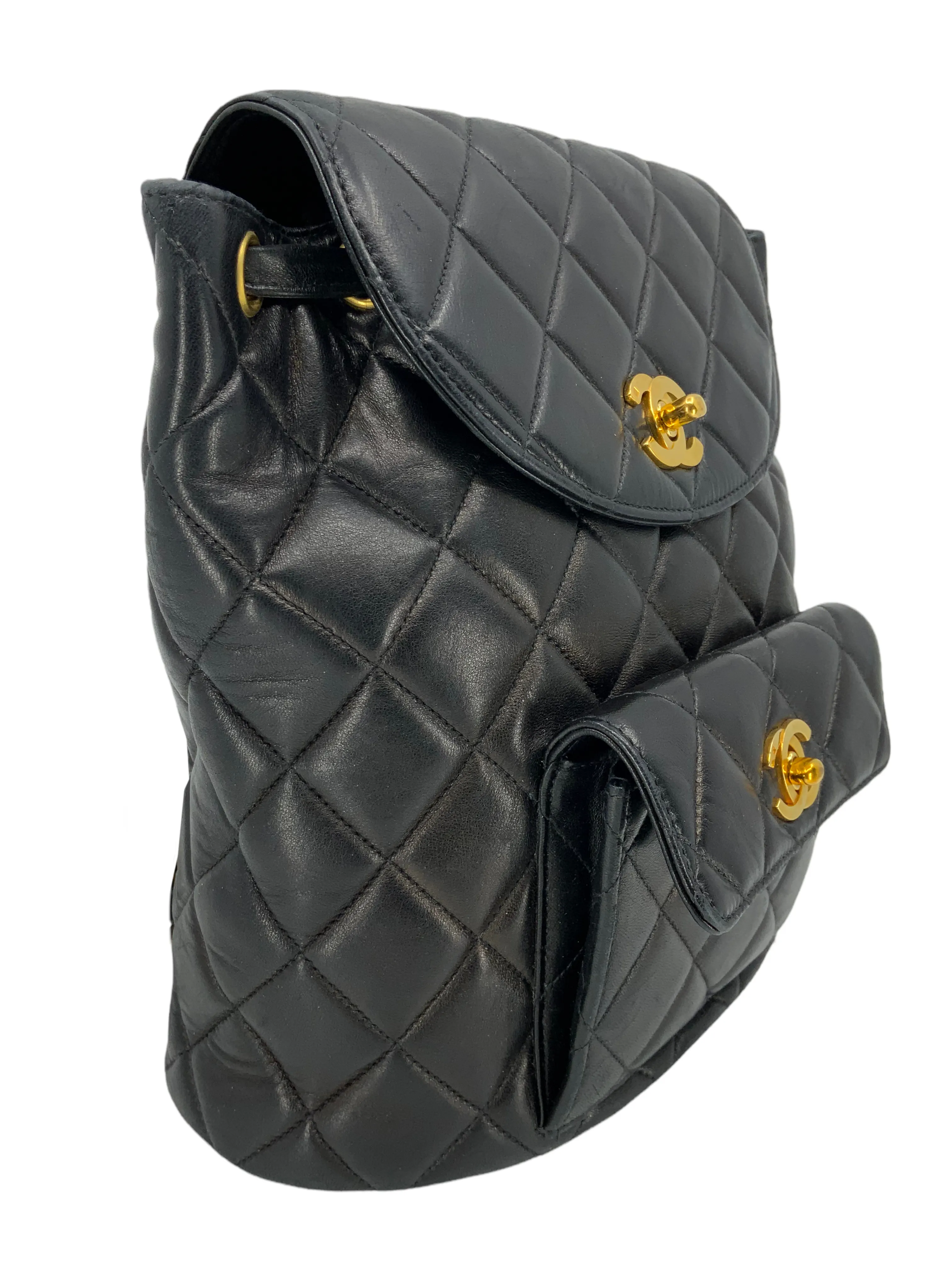 CHANEL Vintage Quilted Lambskin Medium Duma Backpack