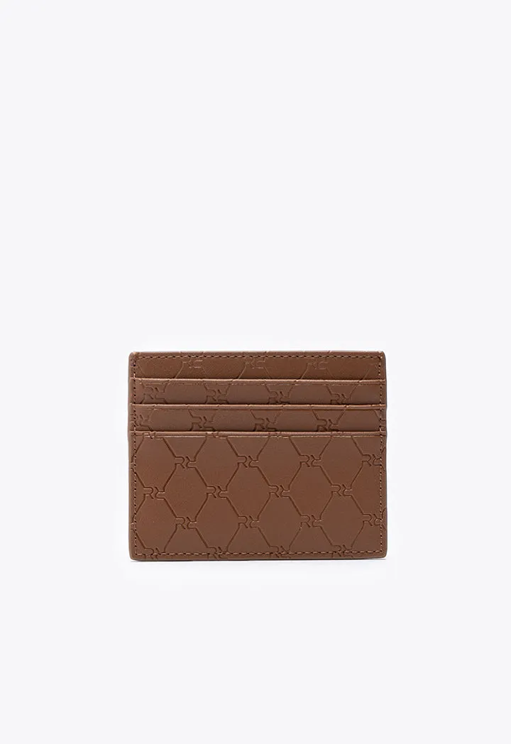 Embossed Monogram Card Wallet