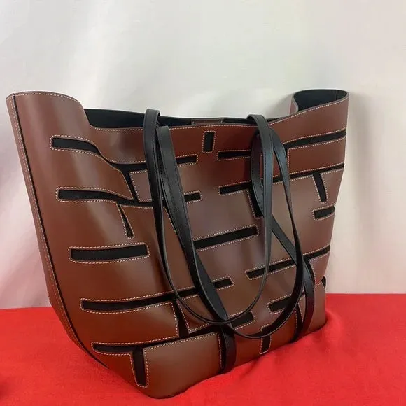 Frame NWT Brown Black Tote Bag