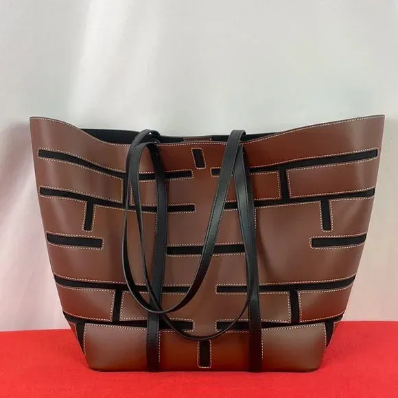 Frame NWT Brown Black Tote Bag