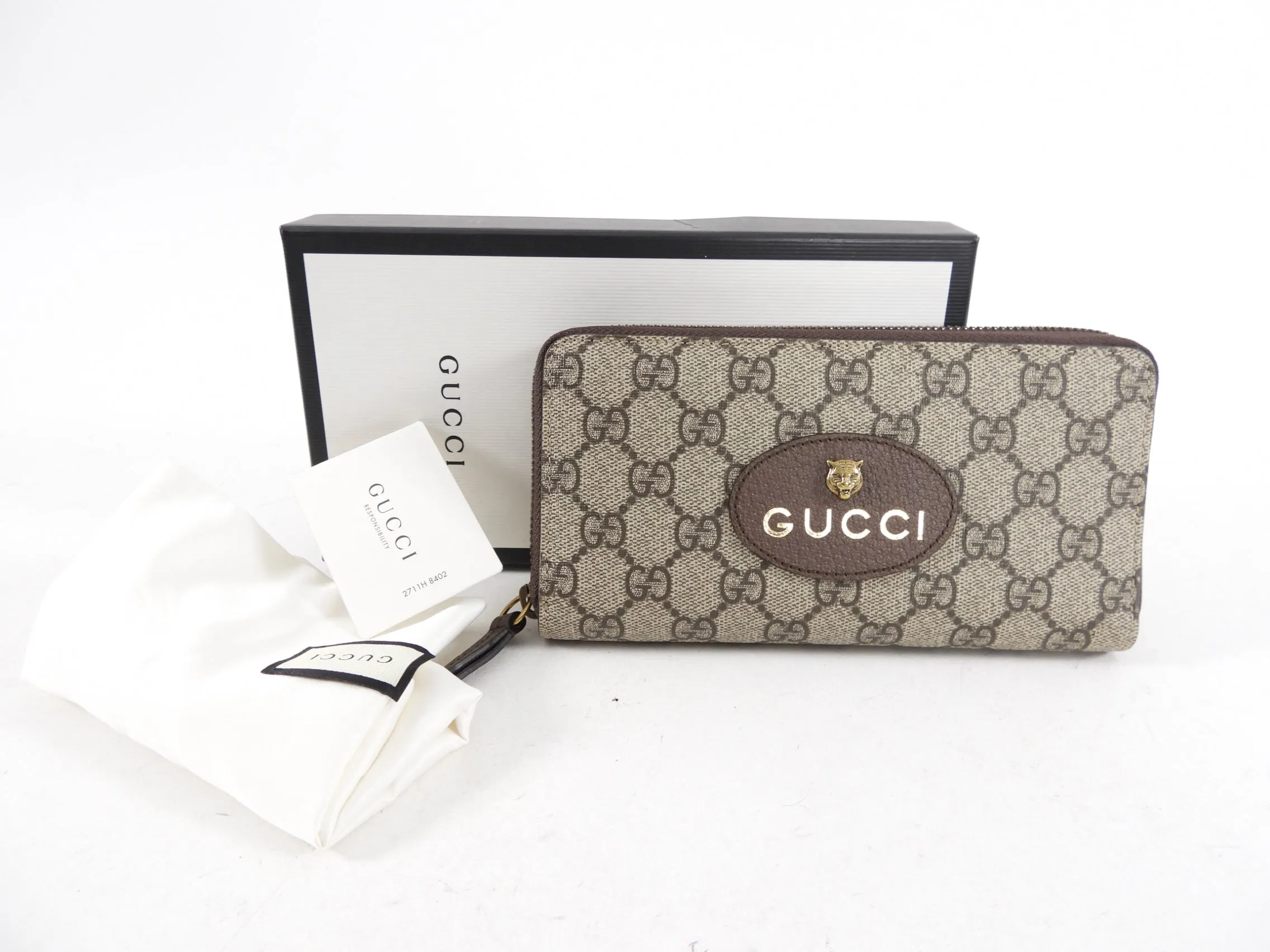 Gucci Neo Monogram Long Continental Zippy Wallet