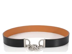 Hermès Black Chaîne d'Ancre Belt