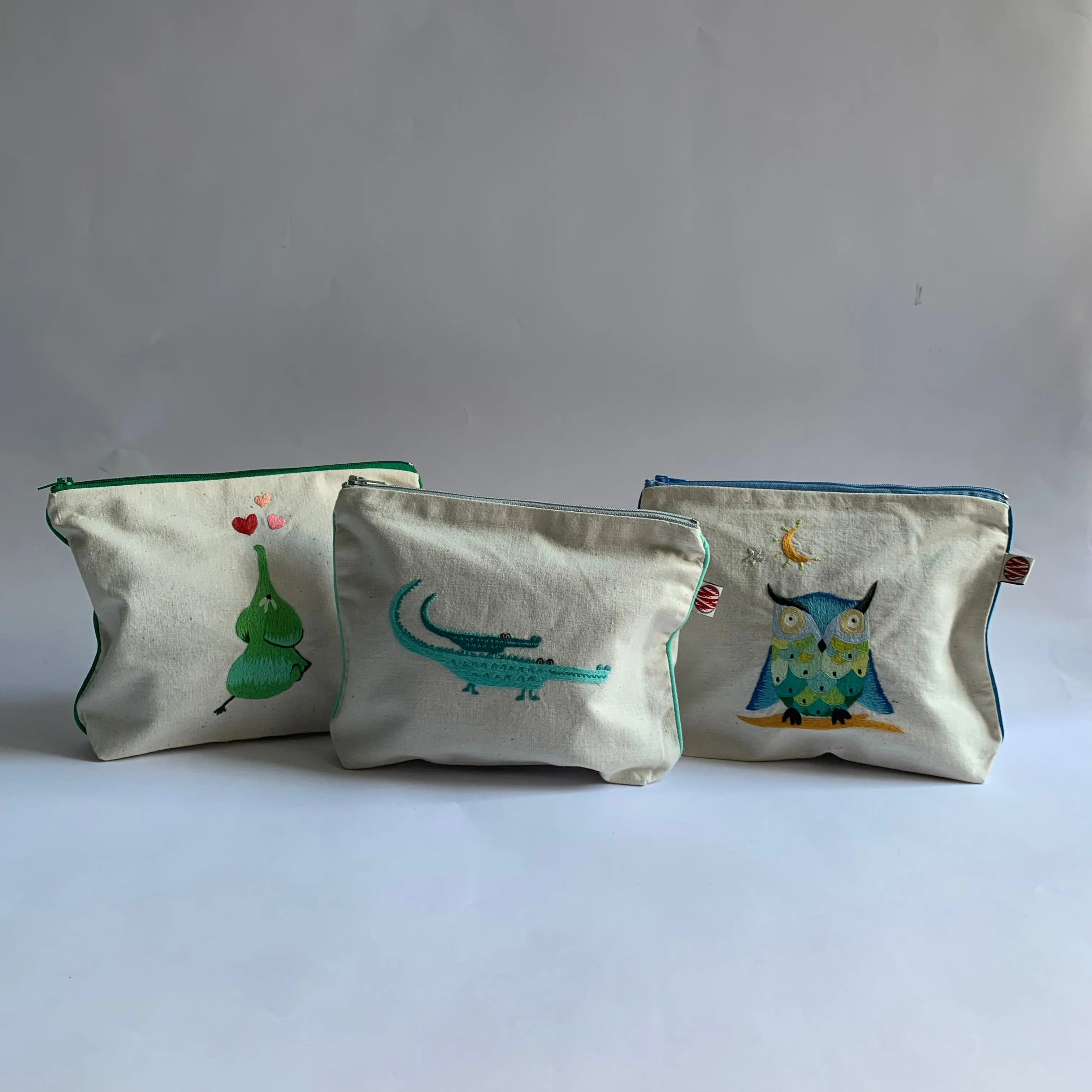 Ibaba Hand-Embroidered Zip Pouches