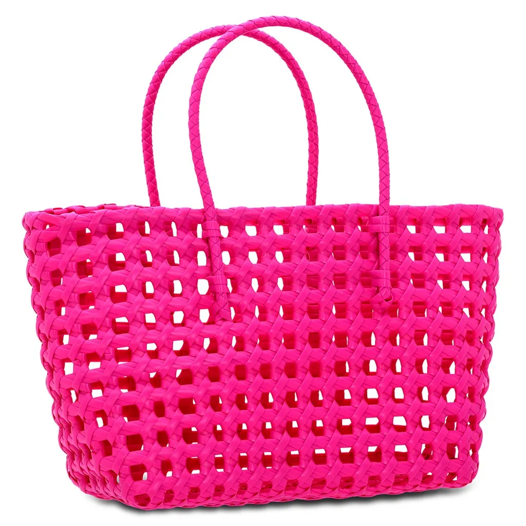 Iscream Small Pink Woven Tote