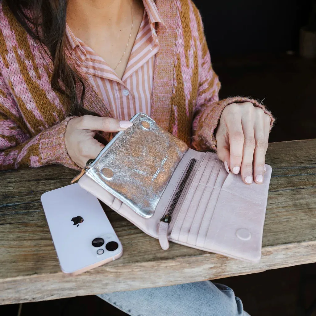 Jane Purse (Dusky Pink/Silver)