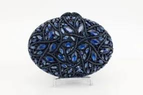 Jeweled Sapphire Oval Evening Bag