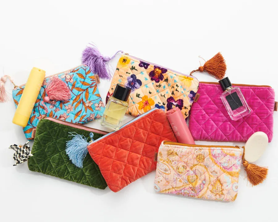 Kip & Co | Pansy Velvet Cosmetics Purse