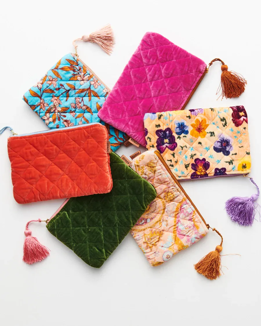 Kip & Co | Pansy Velvet Cosmetics Purse