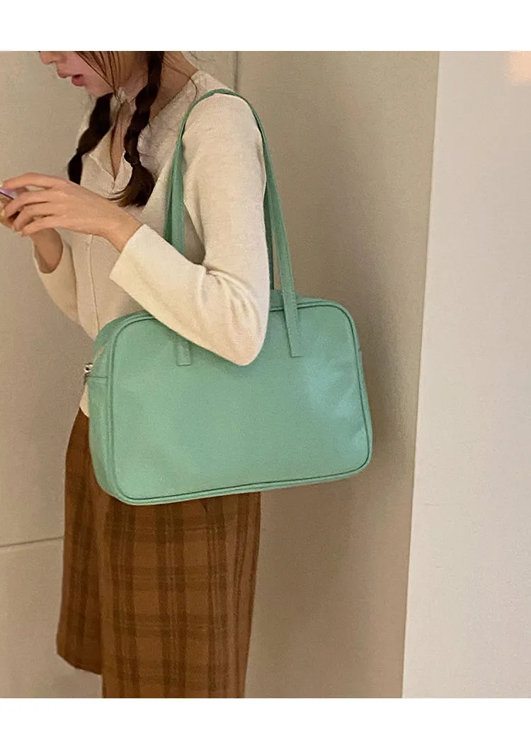 Leather Bag Color Tote Shoulder Bag - Kimi