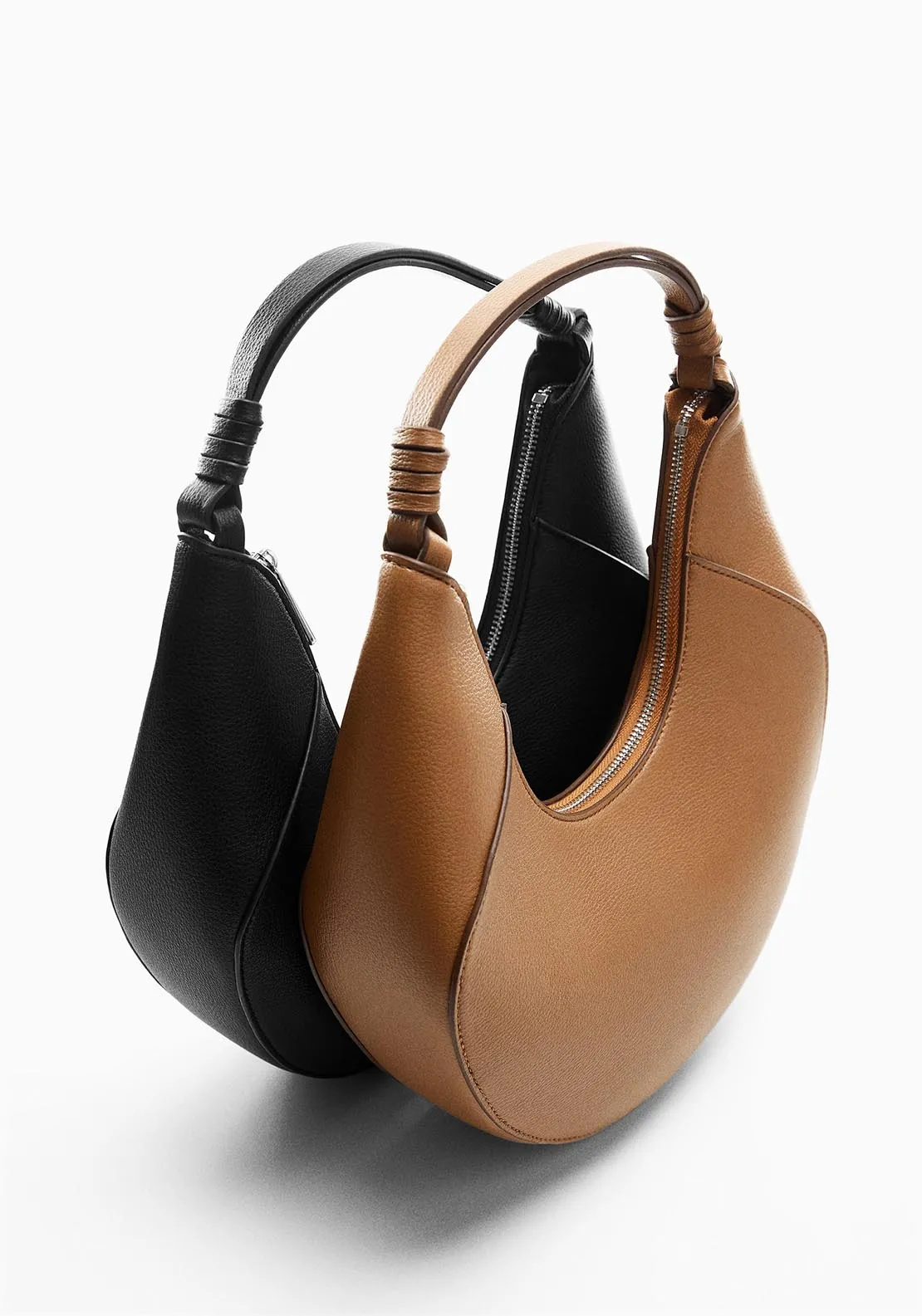 Leather effect shoulder bag