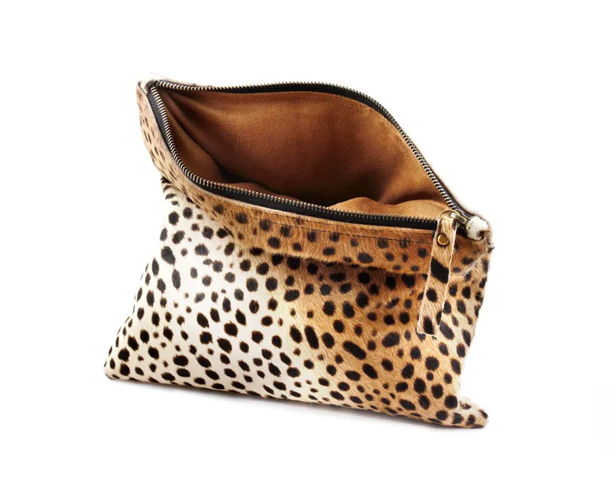 Leopard Foldover Clutch