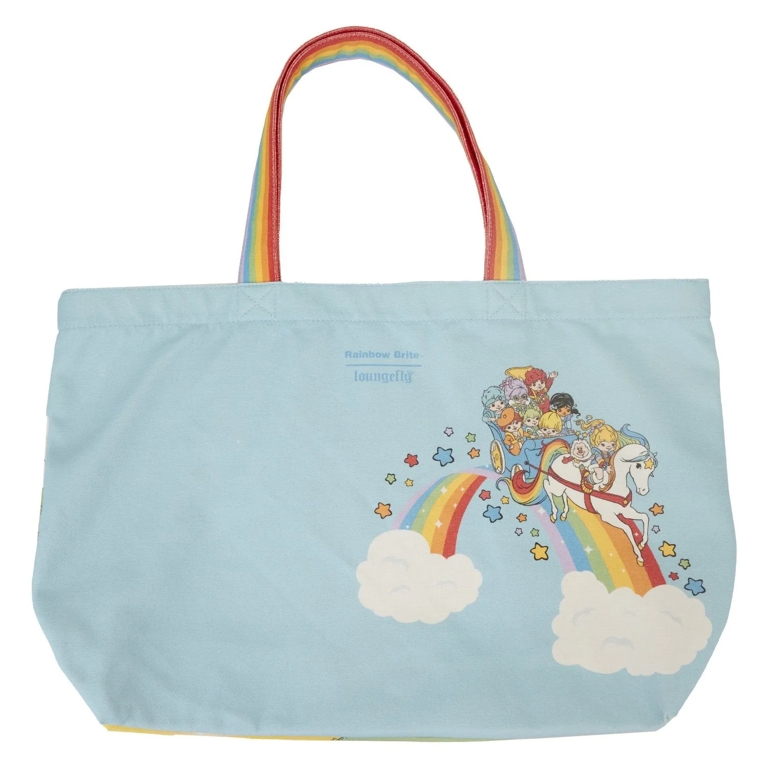 Loungefly Hallmark Rainbow Brite Gang Rainbow Handle Canvas Tote Bag