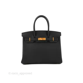 <DM/Email To Purchase> Hermès Birkin 30 Retourne Black Togo Gold Hardware