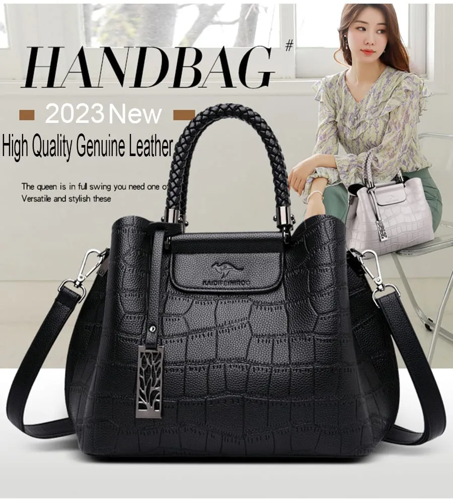 Luxury PU Leather Messenger Bag Designer Famous Brand Crocodile Leather Pattern Ladies Shoulder Bags Top Handbag S4331600