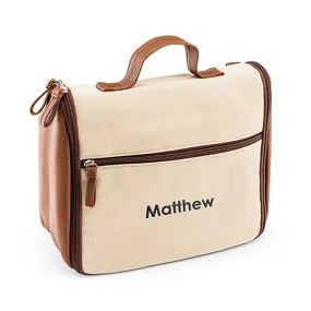 Men's Personalized Hanging Canvas Toiletry Bag