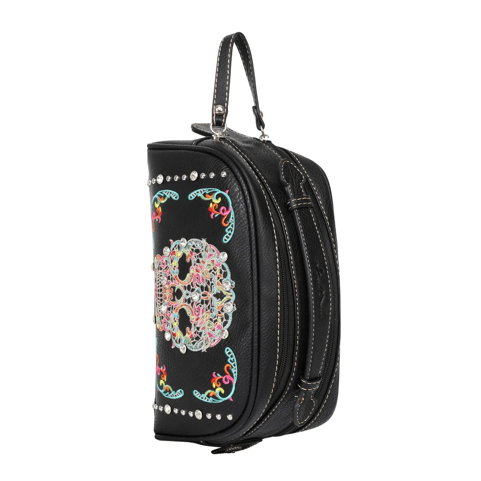 Montana West Sugar Skull Multipurpose Travel Pouch