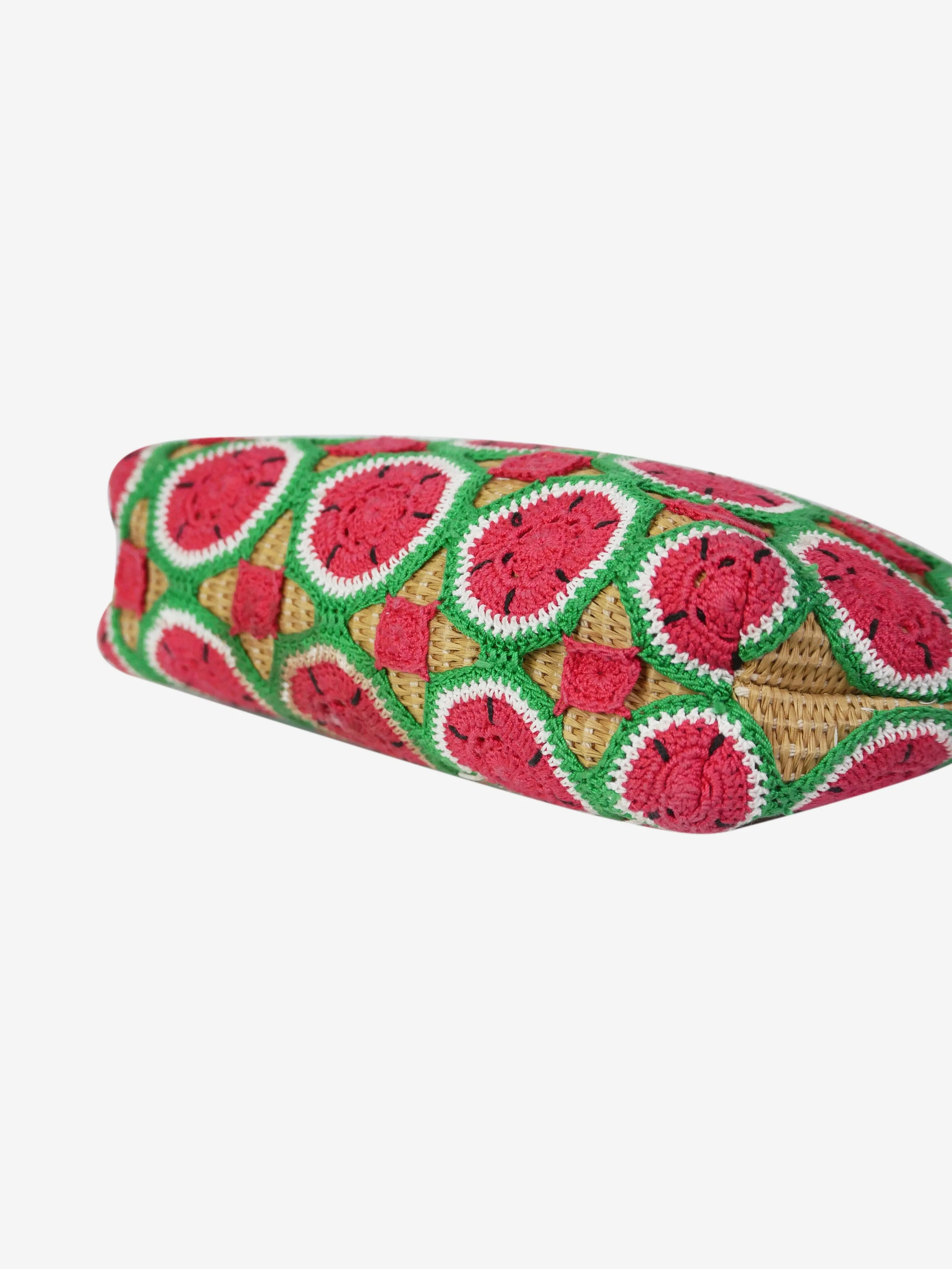 Multi crocheted watermelon clutch bag