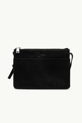 Natalie Black Leather Handbag