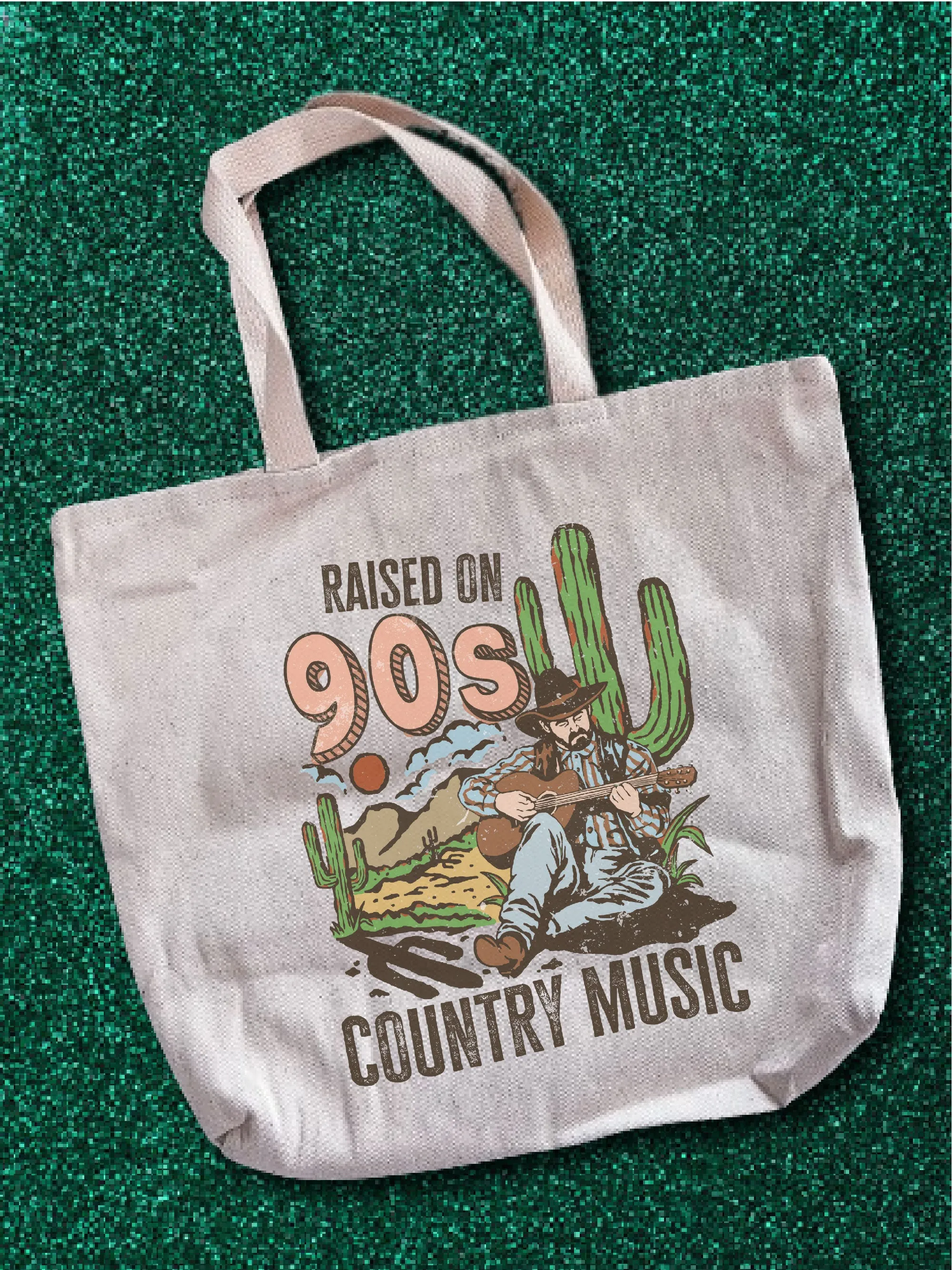 Raised On 90's Country Music Tote Bag