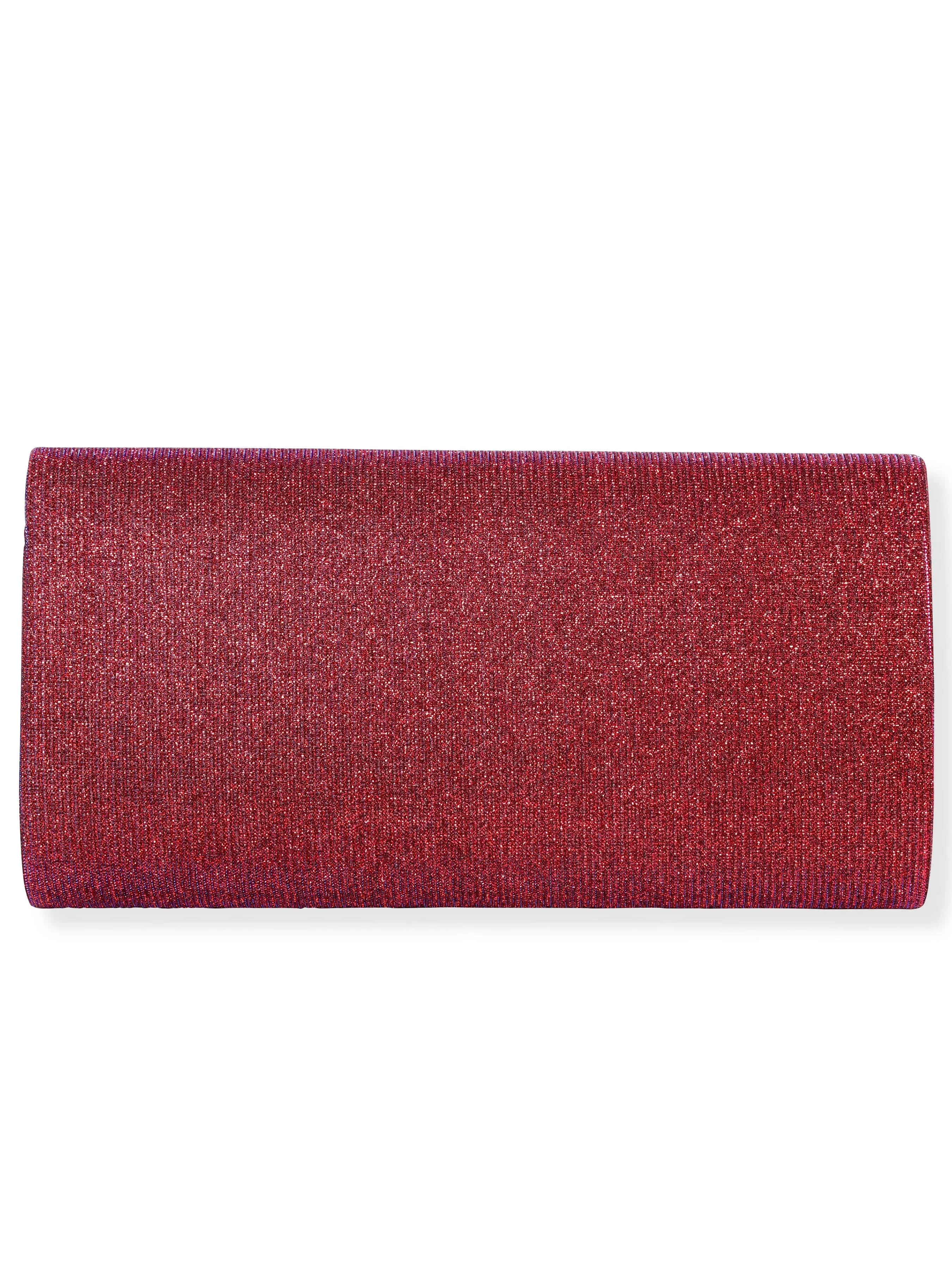 Rubans Radiant Bloom Magenta Textured Shimmery Clutch Bag