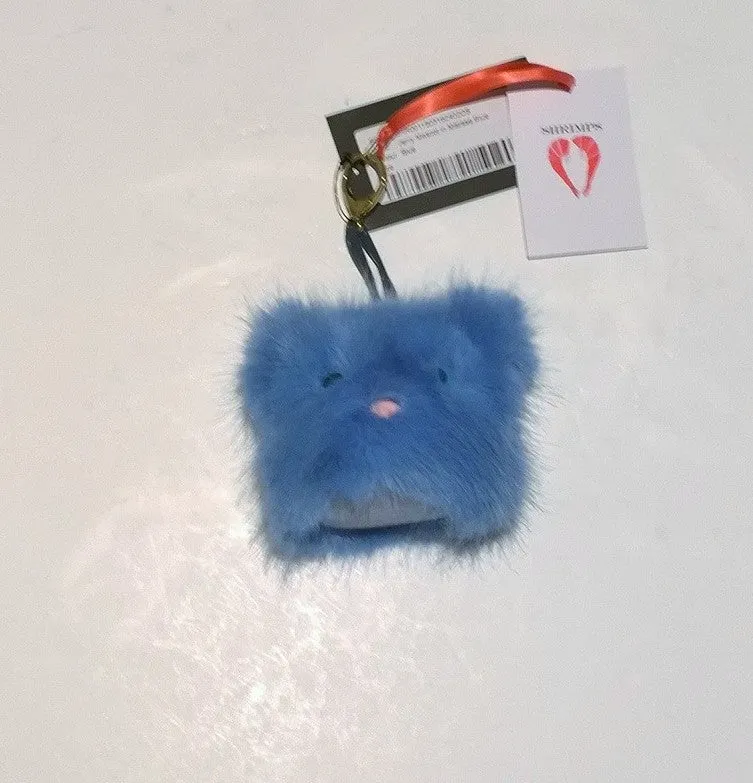 Shrimps Blue Faux Fur Jerry Mascot Keyring Bag Charm Sale