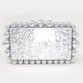 Silver Acrylic Bling Bubble Wedding Bag, Statement Bag, Evening Clutch, Wedding Clutch, Bridal Clutch, Bridal Cross body bag.