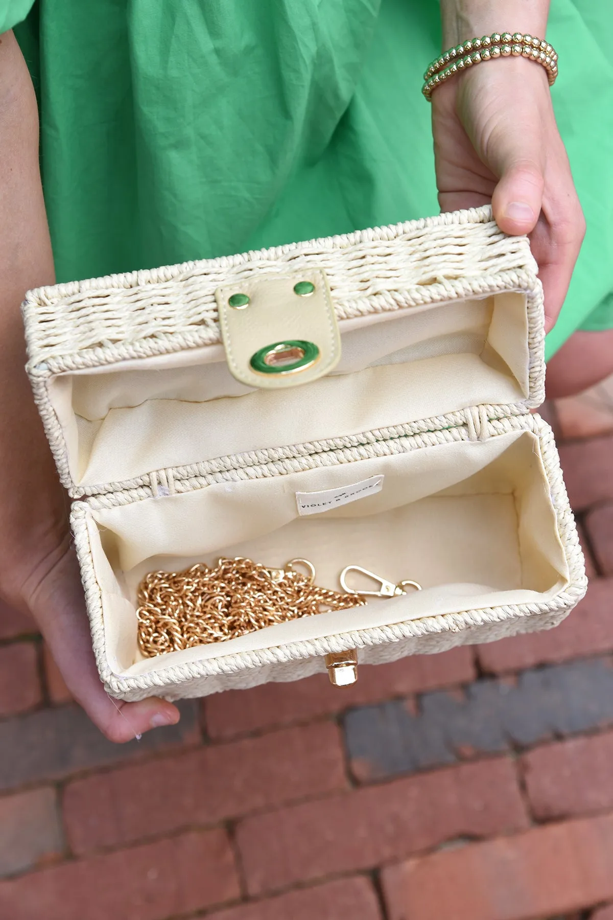 STRAW BOX PURSE