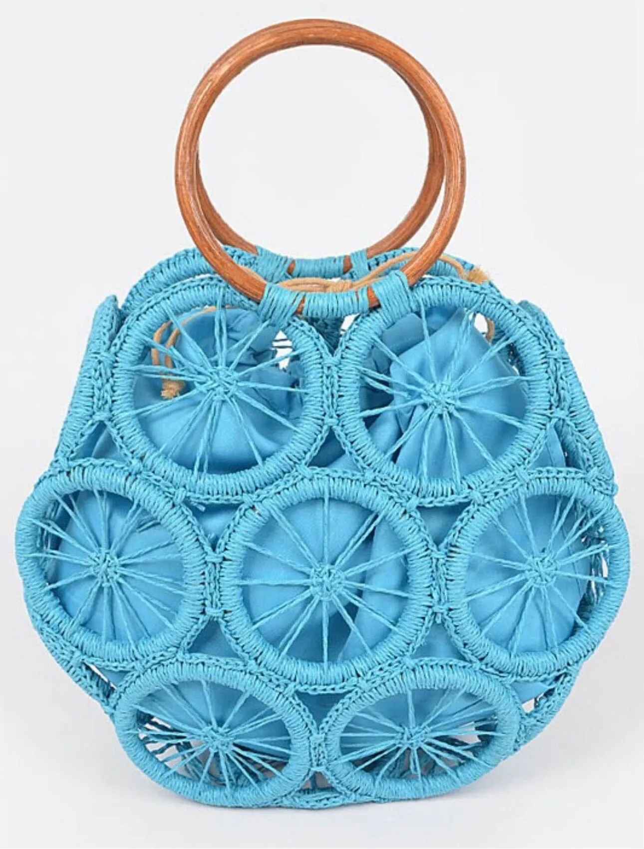 Straw Round Tote Bag