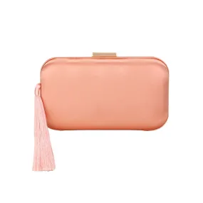 Tassel Pointed Solid Clutch Crossbody Bag