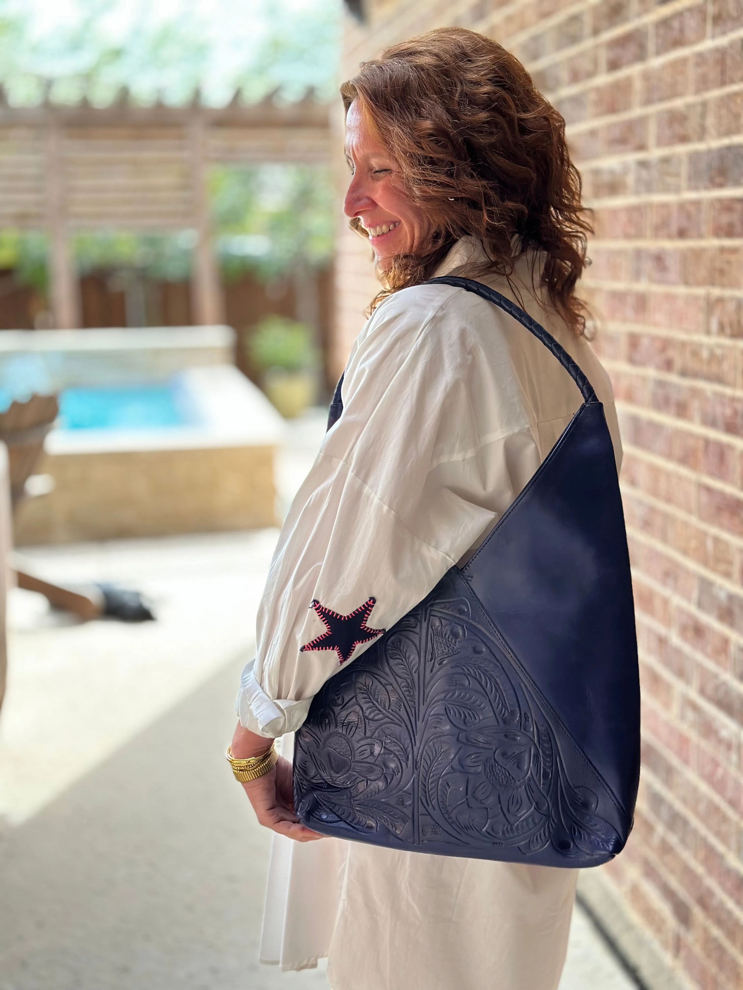 The Nancy Ann Handbag in Navy