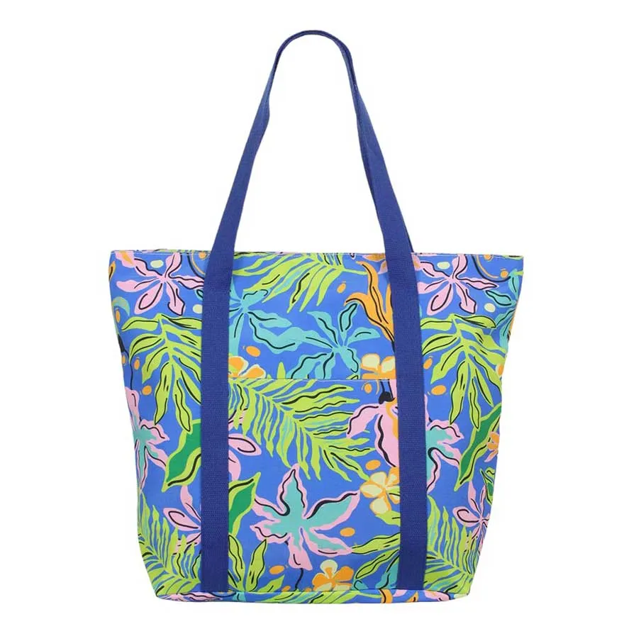 Tropical Leaf Print Tote Bag