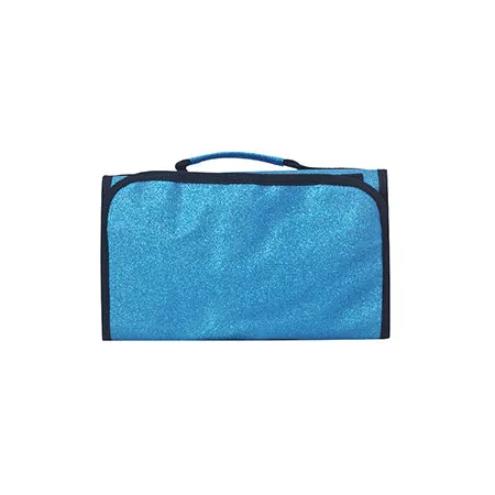 Turquoise Glitter NGIL Traveling Toiletry Bag