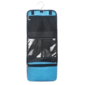 Turquoise Glitter NGIL Traveling Toiletry Bag