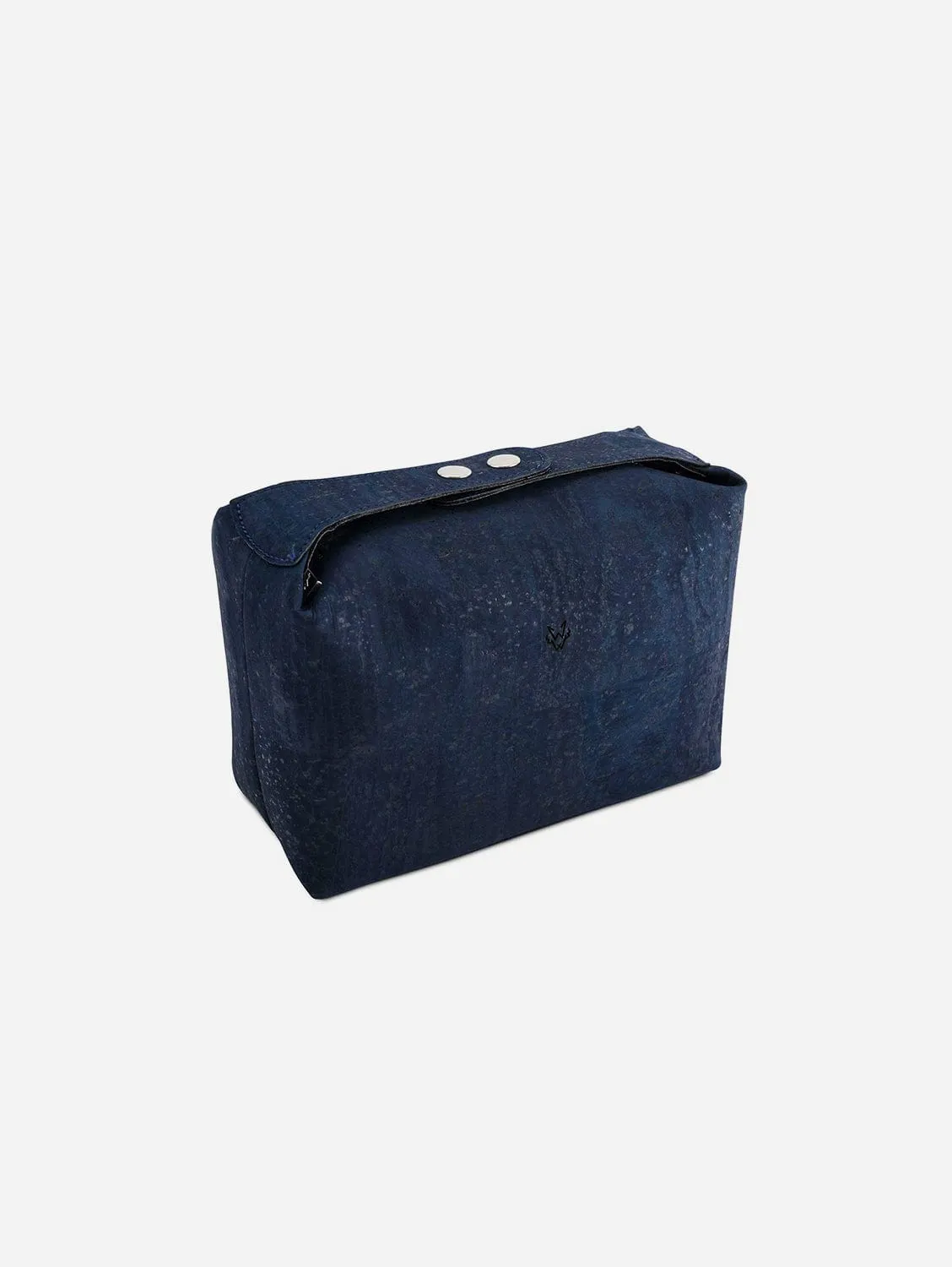 Vegan Cork Leather Washbag | Blue